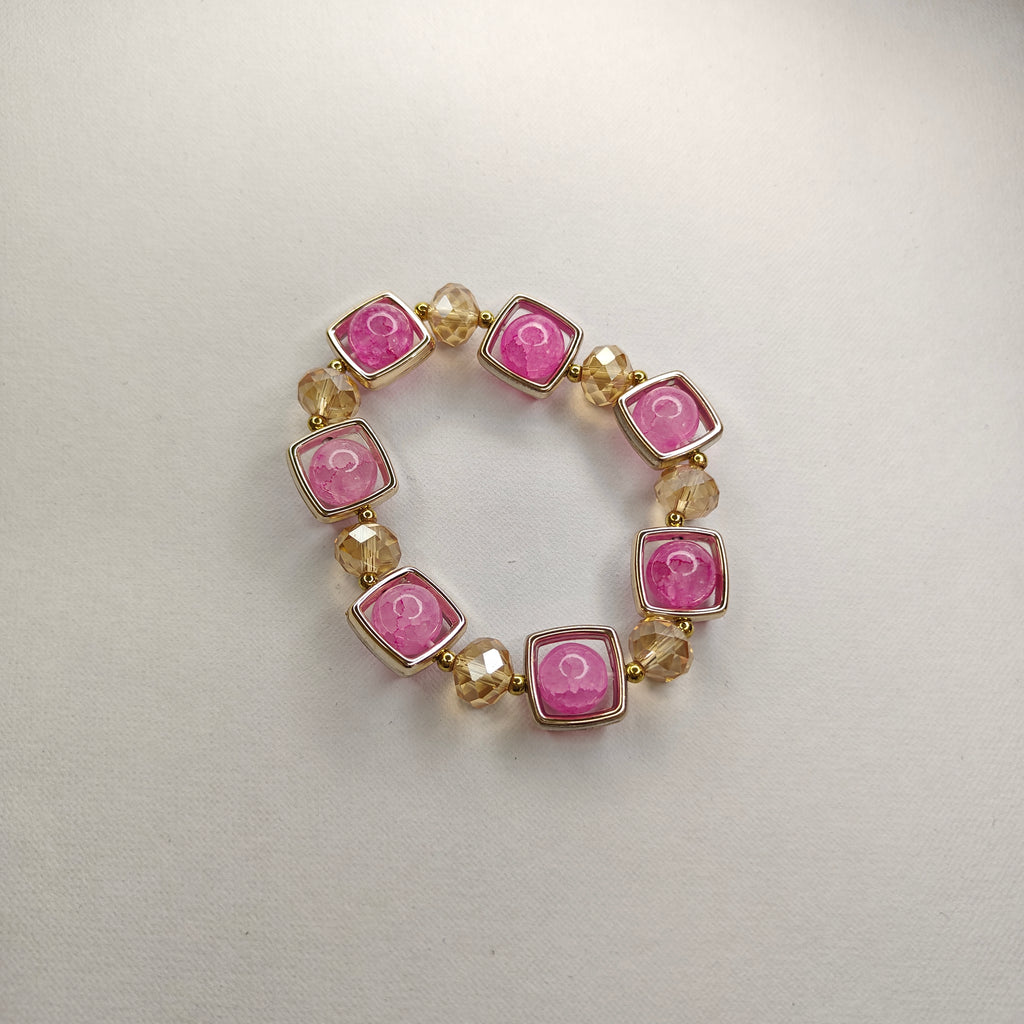 Pink Gem Stretch Bracelet