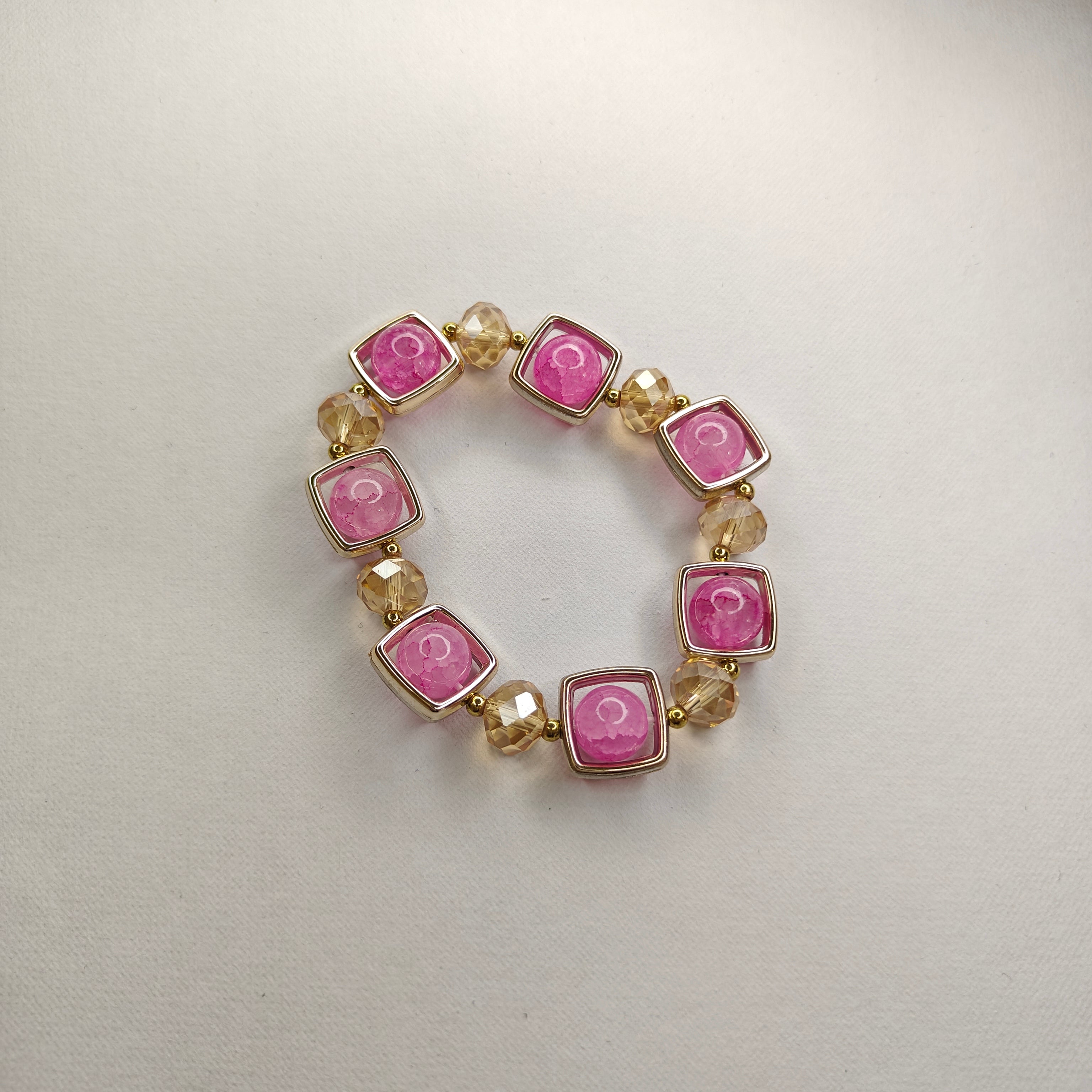 Pink Gem Stretch Bracelet