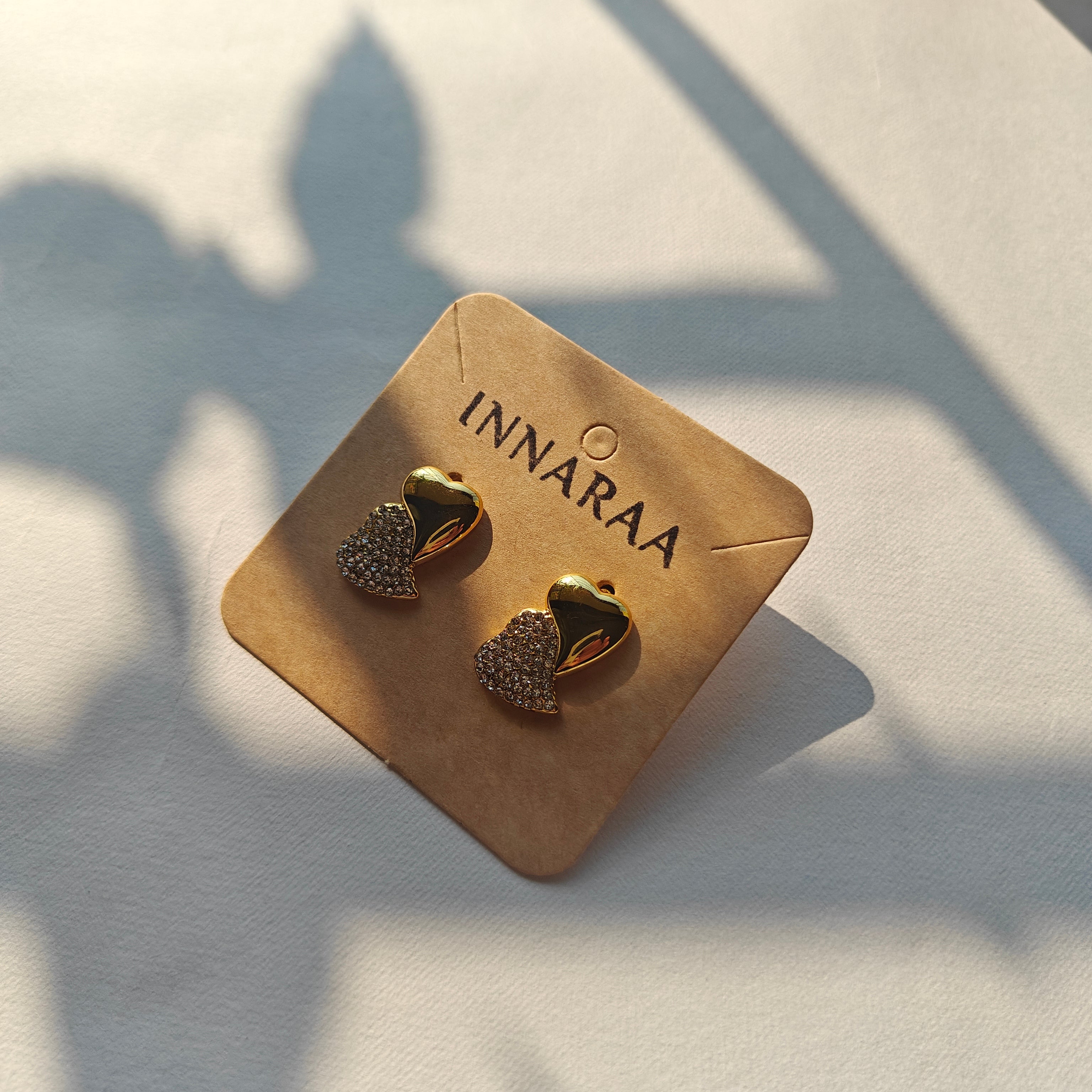 Twin Hearts Stud Earrings