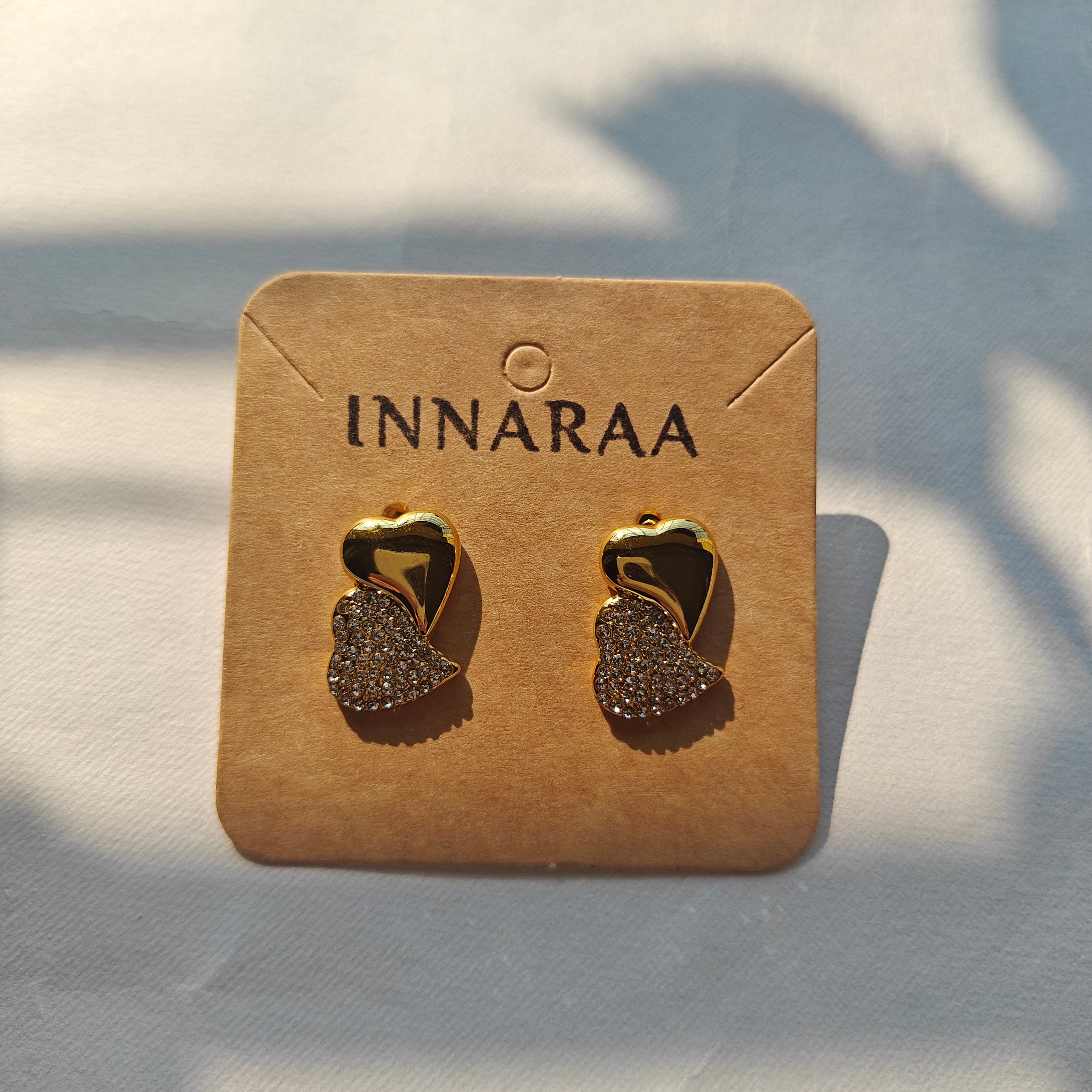 Twin Hearts Stud Earrings