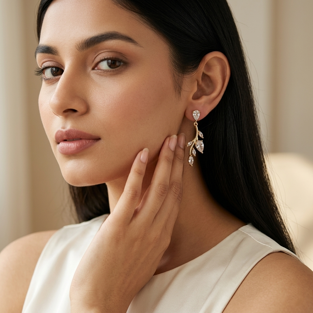 Moonlit Mountain Vine Drop Earrings